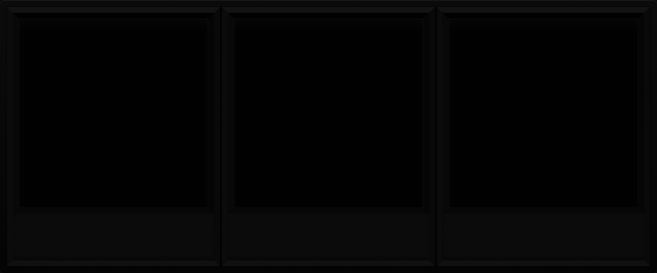 Void Black Display Case (1x3)